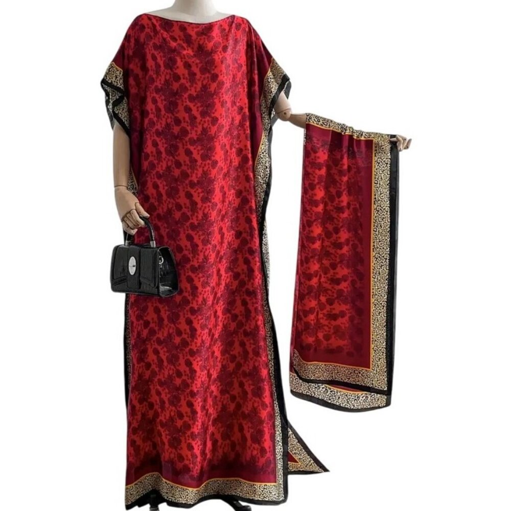 Kaftan Polyester up to 4X Plus Size Abaya Dashiki Middle Eastern Muslim maxi